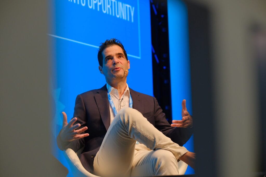H2Pro Co-Founder and Chairman of the Board, Talmon Marco, speaking on Energy Tech Summit stage.